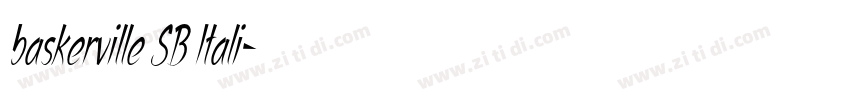 baskerville SB Itali字体转换 baskerville SB Itali字体转换